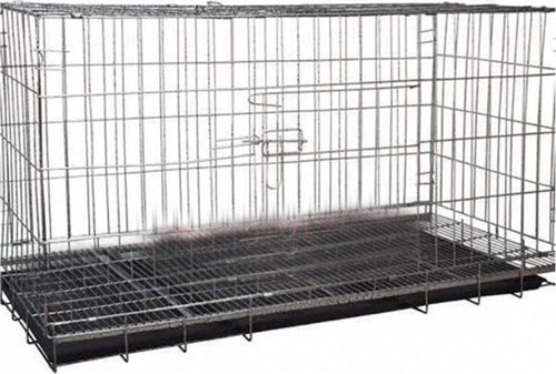Izgaralı Üstü Açılır Köpek Kafesi Siyah 100x61x70cm