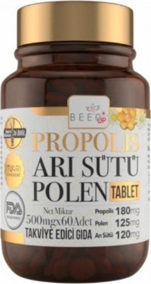Propolis Arı Sütü Polen Takviye Edici Gıda 500mg 60 Tablet
