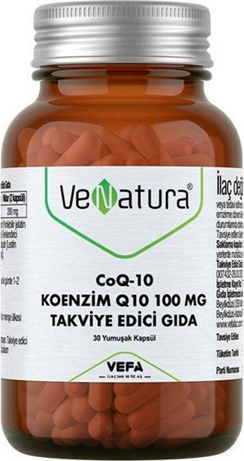 CoQ-10 Koenzim Q10 100 mg Takviye Edici Gıda 30 Kapsül
