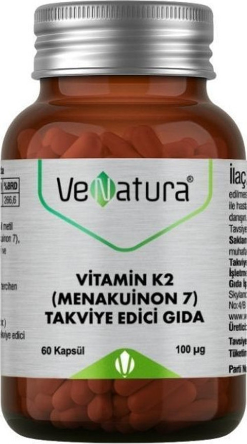 Vitamin K2 (Menakuinon 7) İçeren Takviye Edici Gıda 60 Kapsül