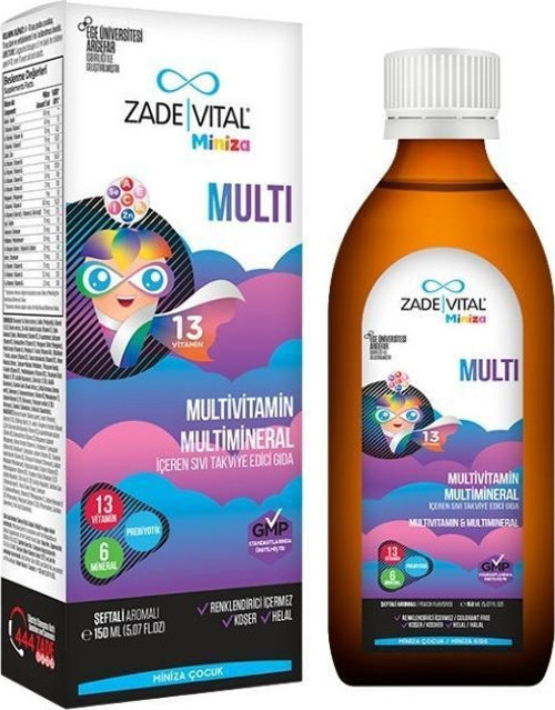 Miniza Multi Multimineral Ve Multivitamin İçeren Sıvı Takviye Edici Gıda 150 ml