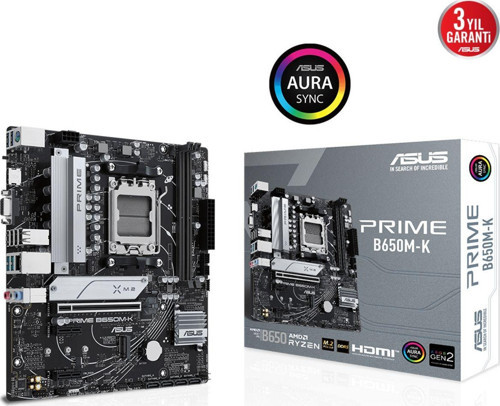 Prime B650M-K 6400Mhz(Oc) Rgb M.2 Am5 Matx Ddr5 Anakart