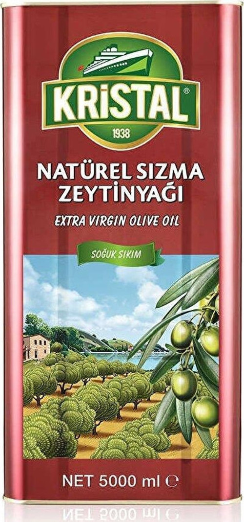 Natürel Sızma Zeytinyağı Dolgun Güçlü 5 L Teneke