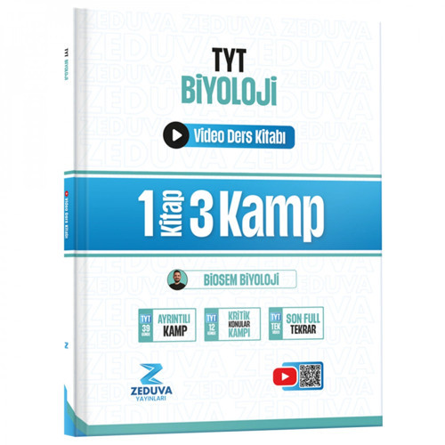 Zeduva Yayınları Biosem Tyt Biyoloji 1 Kitap 3 Kamp Video Ders Kitabı