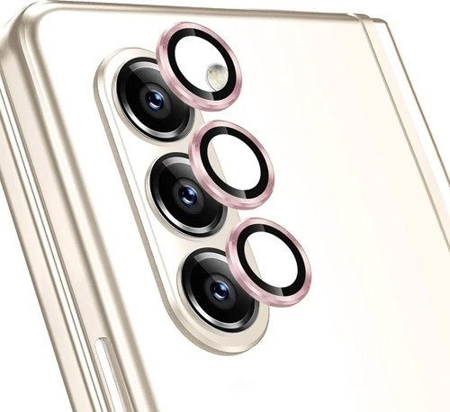 Samsung Galaxy Z Fold 5 Tekli Kamera Lens Koruma Camı Rose Gold