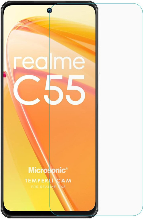 Realme C55 Tempered Glass Cam Ekran Koruyucu