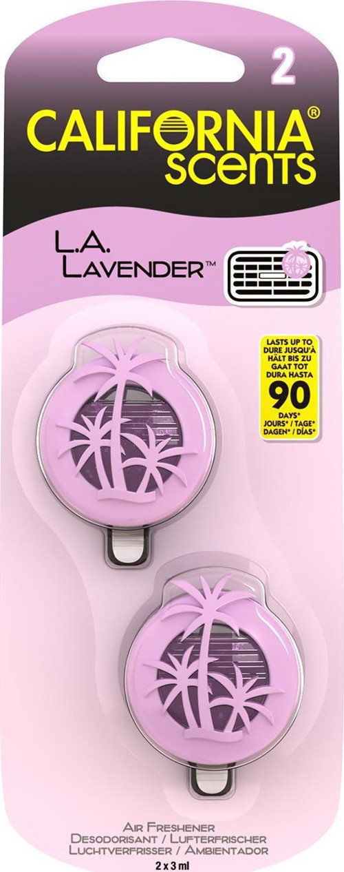 Mini Diffuser LA Lavender Lavanta Çiçeği Parfümlü Kalorifer Geçme Koku 2'li Set