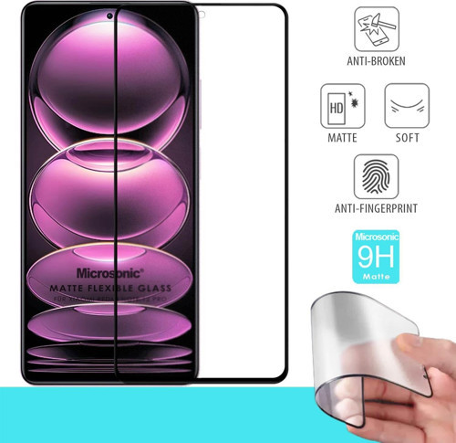 Xiaomi Redmi Note 12 Pro Seramik Matte Flexible Ekran Koruyucu Siyah
