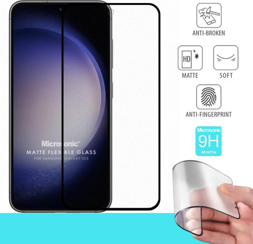 Samsung Galaxy S23 Seramik Matte Flexible Ekran Koruyucu Siyah