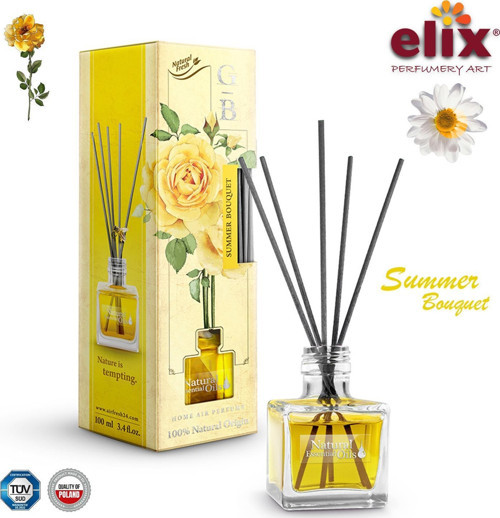 ELIX Doğal Çiçek Esansları İçeren, Ev - Ofis Kokusu 100ml. - Bergamot, Gardenya