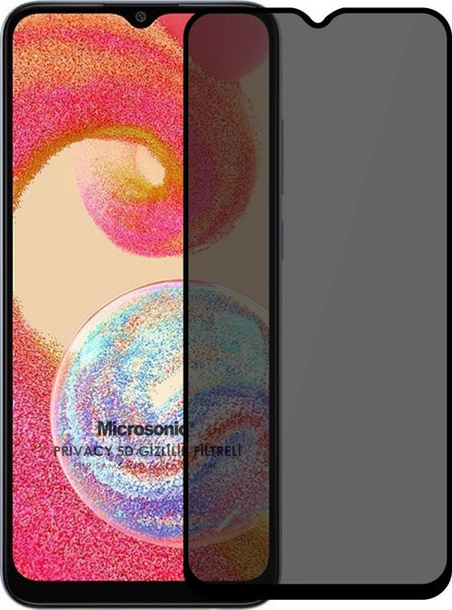 Samsung Galaxy A04e Privacy 5D Gizlilik Filtreli Cam Ekran Koruyucu Siyah