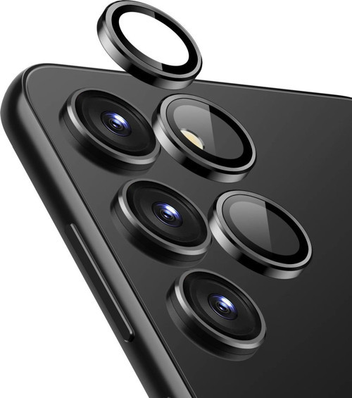 Samsung Galaxy S23 Plus Tekli Kamera Lens Koruma Camı Siyah