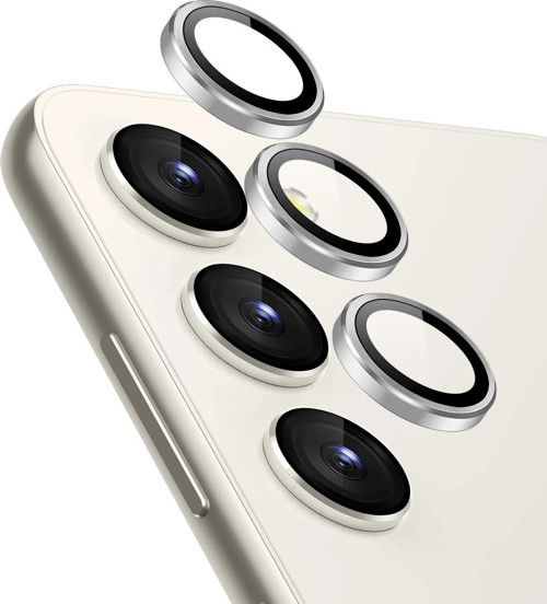 Samsung Galaxy S23 Plus Tekli Kamera Lens Koruma Camı Gümüş