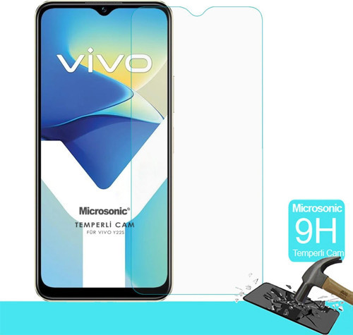 Vivo Y22S Tempered Glass Cam Ekran Koruyucu