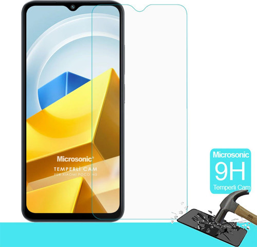 Xiaomi Poco M5 Tempered Glass Cam Ekran Koruyucu