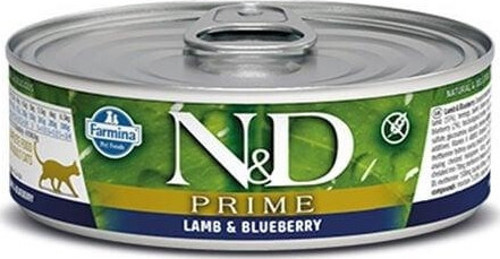 Prime Kuzu Etli ve Yaban Mersinli Konserve Kedi Maması 70 Gr