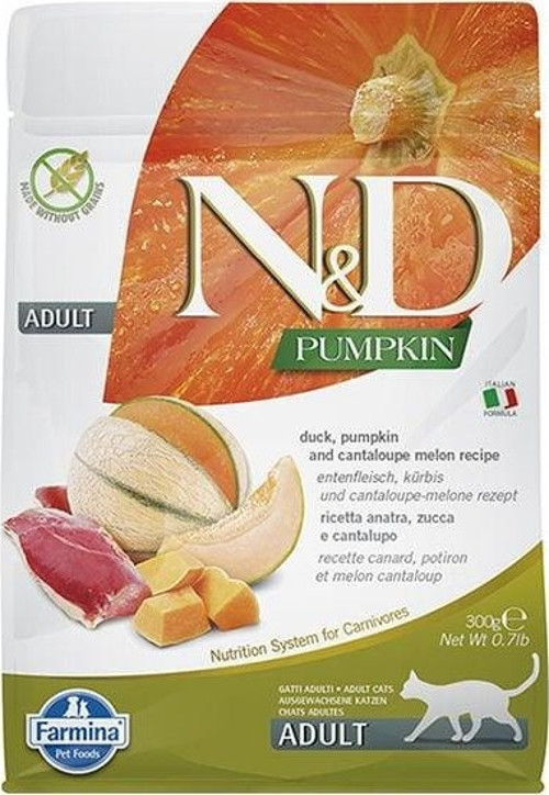 Pumpkin Balkabaklı Ördek ve Kavunlu Yetişkin Kedi Maması 300 Gr