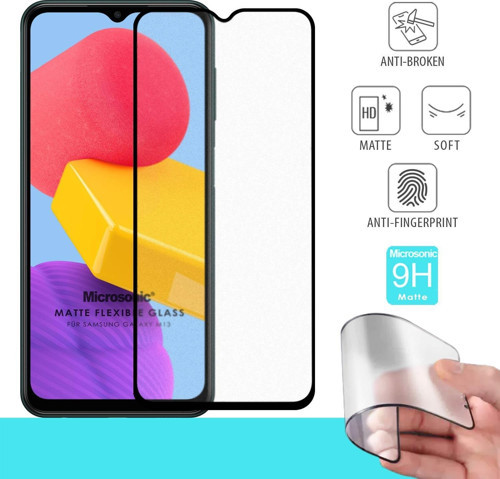 Samsung Galaxy M13 Seramik Matte Flexible Ekran Koruyucu Siyah