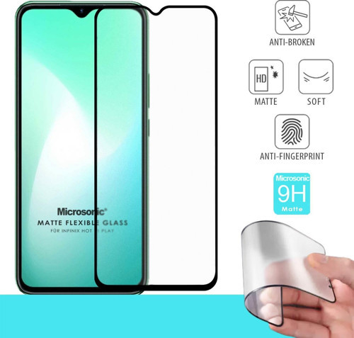 Infinix Hot 11 Play Seramik Matte Flexible Ekran Koruyucu Siyah