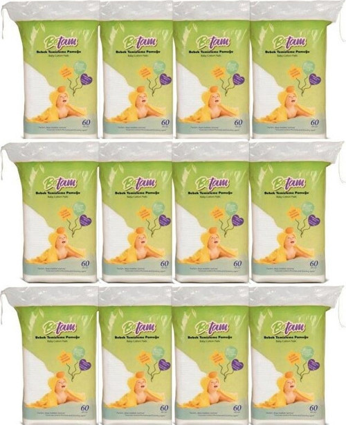 Bebek Temizleme Pamuğu 60 lı x 24 Adet