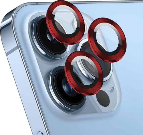 Apple iPhone 14 Pro Tekli Kamera Lens Koruma Camı Kırmızı