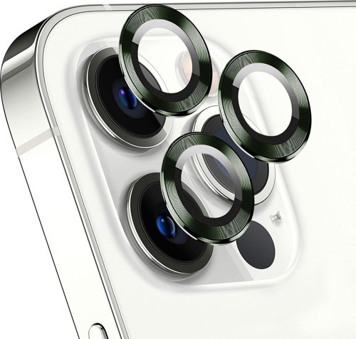 Apple iPhone 14 Pro Tekli Kamera Lens Koruma Camı Koyu Yeşil
