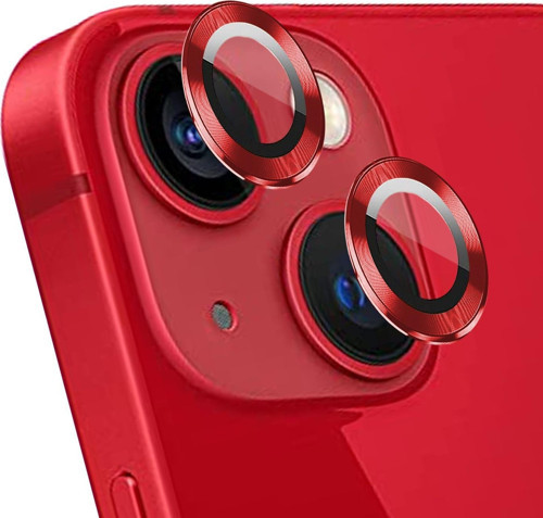 Apple iPhone 14 Plus Tekli Kamera Lens Koruma Camı Kırmızı
