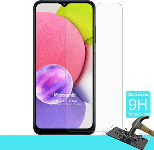 Samsung Galaxy A03s Tempered Glass Cam Ekran Koruyucu