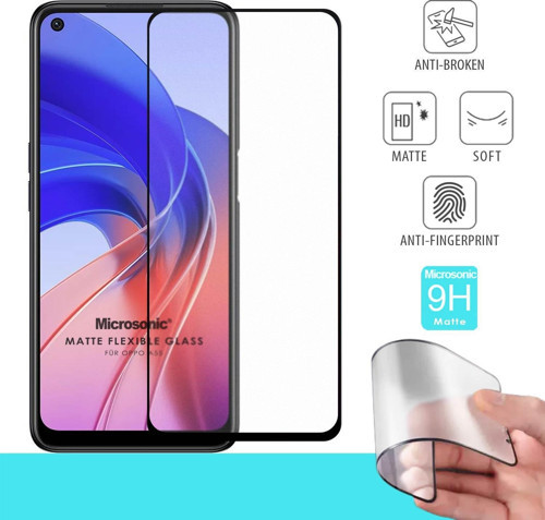 Oppo A55 4G Seramik Matte Flexible Ekran Koruyucu Siyah