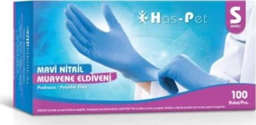 SK006658 Mavi Nitril Pudrasız Muayene Eldiveni S/Small Beden 100 Adet