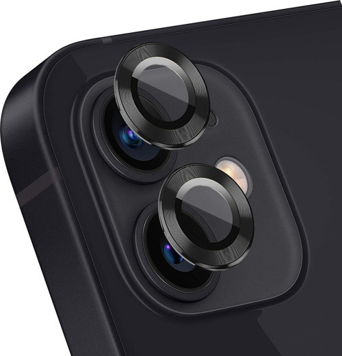 Apple iPhone 12 Mini Tekli Kamera Lens Koruma Camı Siyah