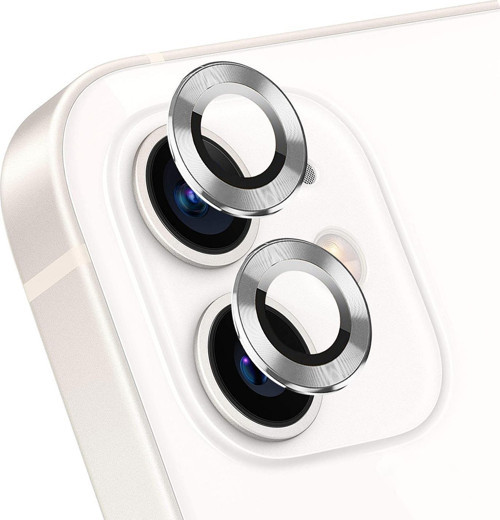 Apple iPhone 12 Mini Tekli Kamera Lens Koruma Camı Gümüş