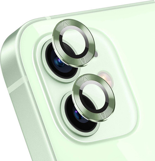 Apple iPhone 12 Mini Tekli Kamera Lens Koruma Camı Yeşil