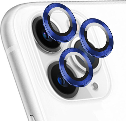 Apple iPhone 11 Pro Max Tekli Kamera Lens Koruma Camı Lacivert