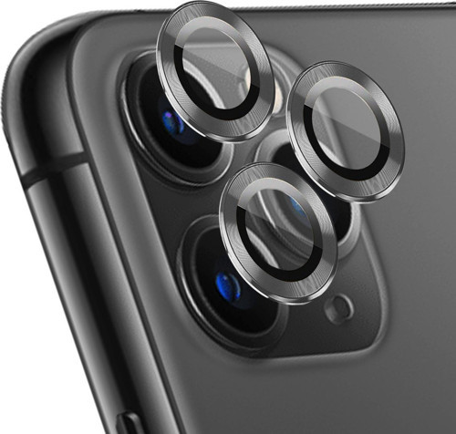 Apple iPhone 11 Pro Max Tekli Kamera Lens Koruma Camı Füme