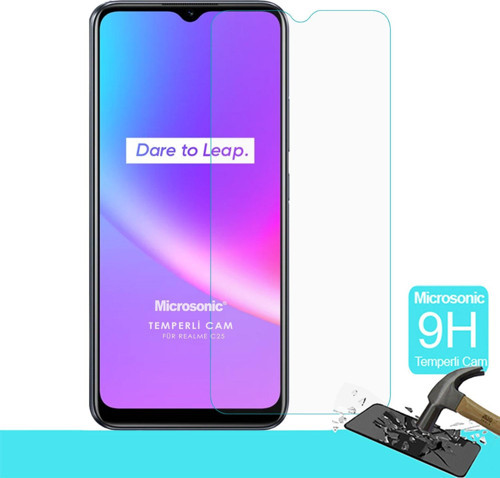 Realme C25s Tempered Glass Cam Ekran Koruyucu
