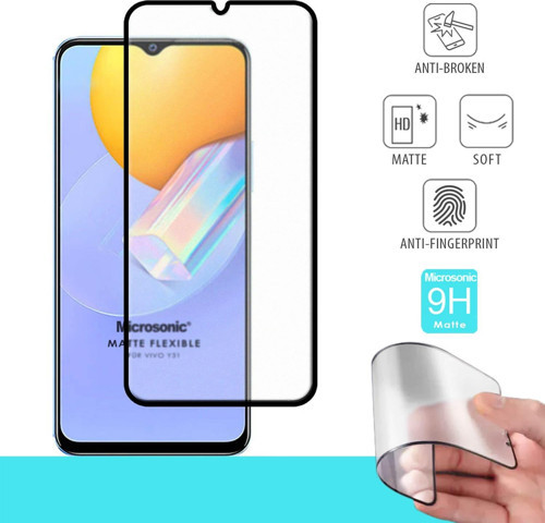 Vivo Y53s Seramik Matte Flexible Ekran Koruyucu Siyah