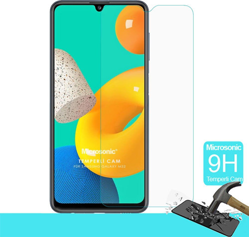 Samsung Galaxy M32 4G Tempered Glass Cam Ekran Koruyucu