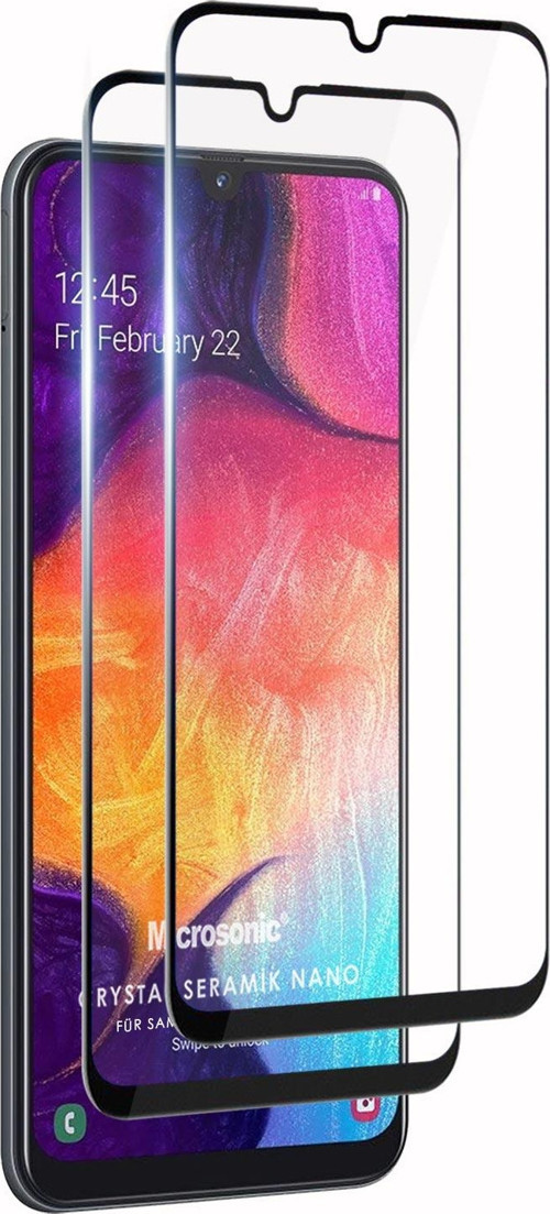 Samsung Galaxy A50 Crystal Seramik Nano Ekran Koruyucu Siyah (2 Adet)