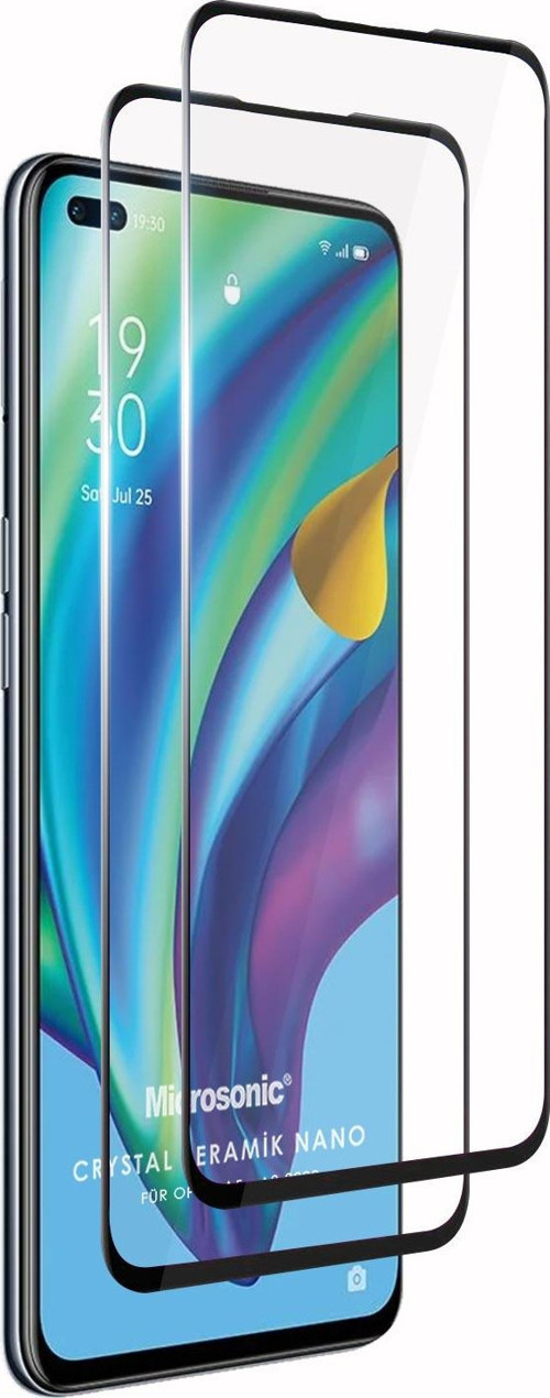 Oppo Reno 4 Lite Crystal Seramik Nano Ekran Koruyucu Siyah (2 Adet)