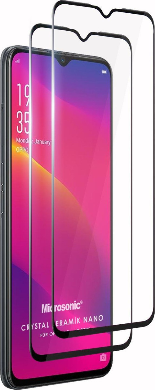 Oppo A5 2020 Crystal Seramik Nano Ekran Koruyucu Siyah (2 Adet)