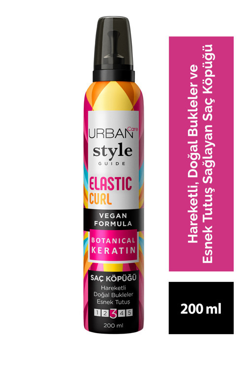 Care Style Guide Elastic Curl Doğal Görünüm Sağlayan Saç Köpüğü-esnek Tutuş-vegan -200 ml