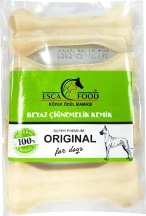 Beyaz Pres Kemik Köpek Ödül Maması 7,5 cm x 4 Adet
