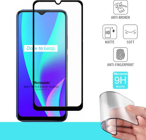Realme C15 Seramik Matte Flexible Ekran Koruyucu Siyah