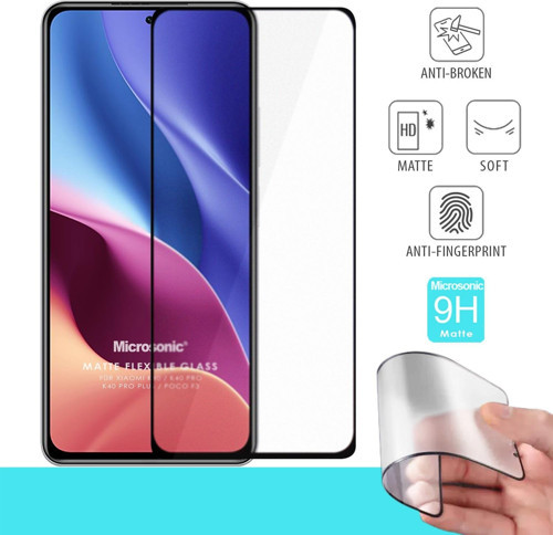 Xiaomi Redmi K40 Pro Seramik Matte Flexible Ekran Koruyucu Siyah