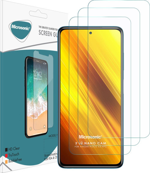 Xiaomi Poco X3 Pro Screen Protector Nano Glass Cam Ekran Koruyucu (3 Pack)
