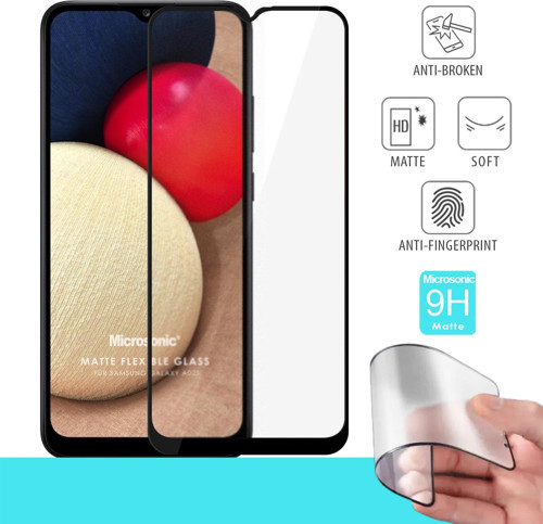 Samsung Galaxy A02s Seramik Matte Flexible Ekran Koruyucu Siyah