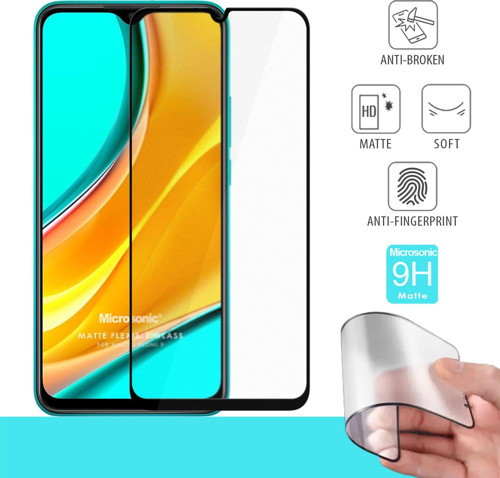 Xiaomi Redmi 9 Seramik Matte Flexible Ekran Koruyucu Siyah