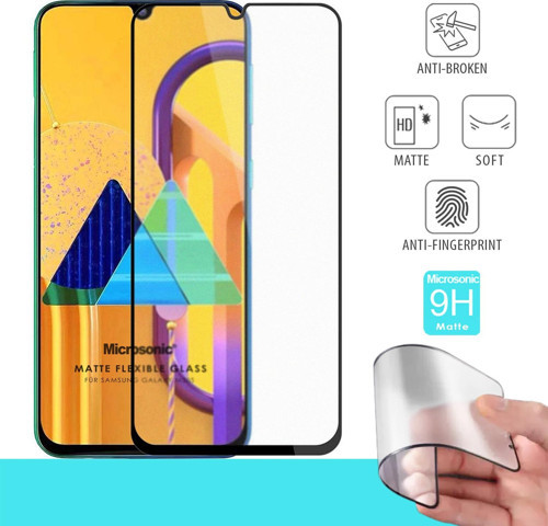 Samsung Galaxy M30s Seramik Matte Flexible Ekran Koruyucu Siyah