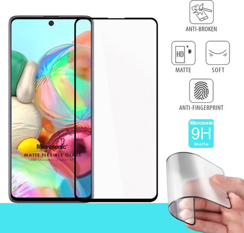 Samsung Galaxy A71 Seramik Matte Flexible Ekran Koruyucu Siyah